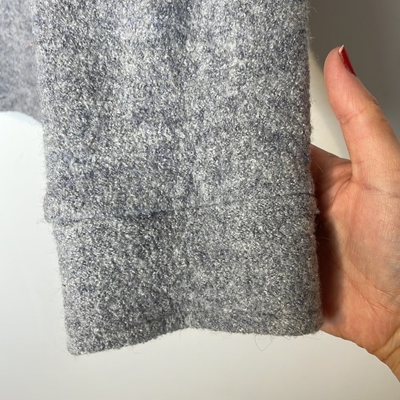 𝅺BANANA Republic heather gray wool blend zipper funnel neck jacket size small - Picture 4 of 8